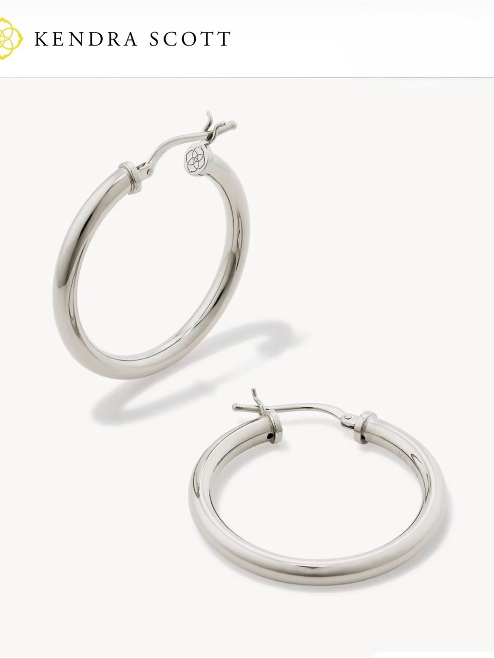 Kendra Scott Sterling Silver Hoop Earrings - Classic Silver